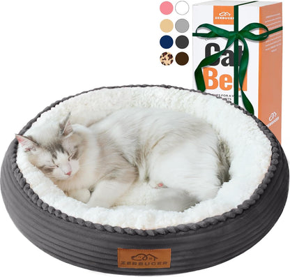 Cat Bed, 20In Dog Beds for Small Dogs, Calming Cat & Dog Beds for Indoor Pets, P