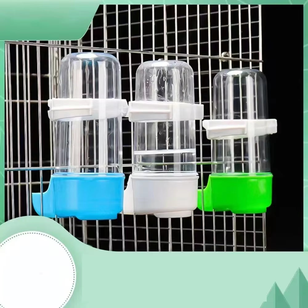 120/240/490ML Bird Feeder Automatic Cage Hanging Parrot Feeder Water Dispenser for Small Medium Large Bird Pet Cage Accessories