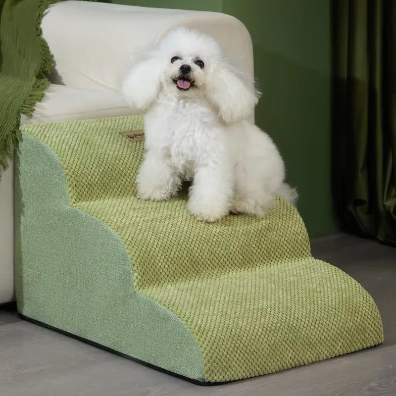 Dog 2/3 Step Stair Memory Foam Pets Sofa Stair Non Slip Removable Stair Dog Bed Ramp Ladder Petssupplies Dogs Ramp Pet Stairs