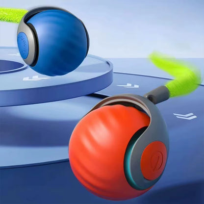 Cat Interactive Ball Rechargeable Smart Pet Electric Toy Automatic Rolling Ball Simulated Tail Dog Cat Training Teaser
