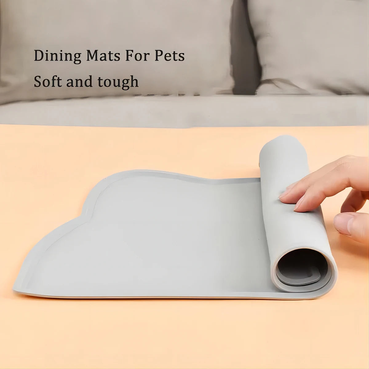 Silicone Pet Feeding Dog Cat Bowl Food Mat Non-Stick Waterproof Pet Food Feeding Pad Puppy Feeder Tray Water Cushion