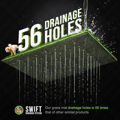 Dog Toilet Indoor Puppy Training Pad, Dog Potty Pet Training Grass Mat, Removable Waste Tray for Easier Clean Up, Non-Toxic Artificial Turf, (76×51 Cm)