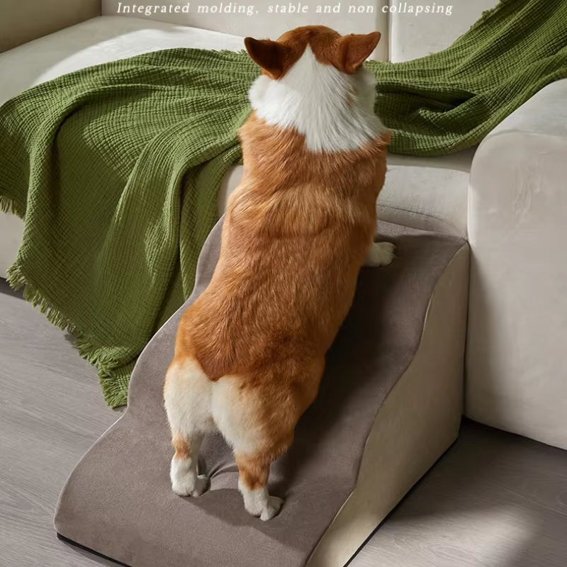 Dog 2/3 Step Stair Memory Foam Pets Sofa Stair Non Slip Removable Stair Dog Bed Ramp Ladder Petssupplies Dogs Ramp Pet Stairs