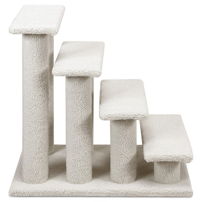 4-Step Carpeted Cat Dog Easy Climb Ladder