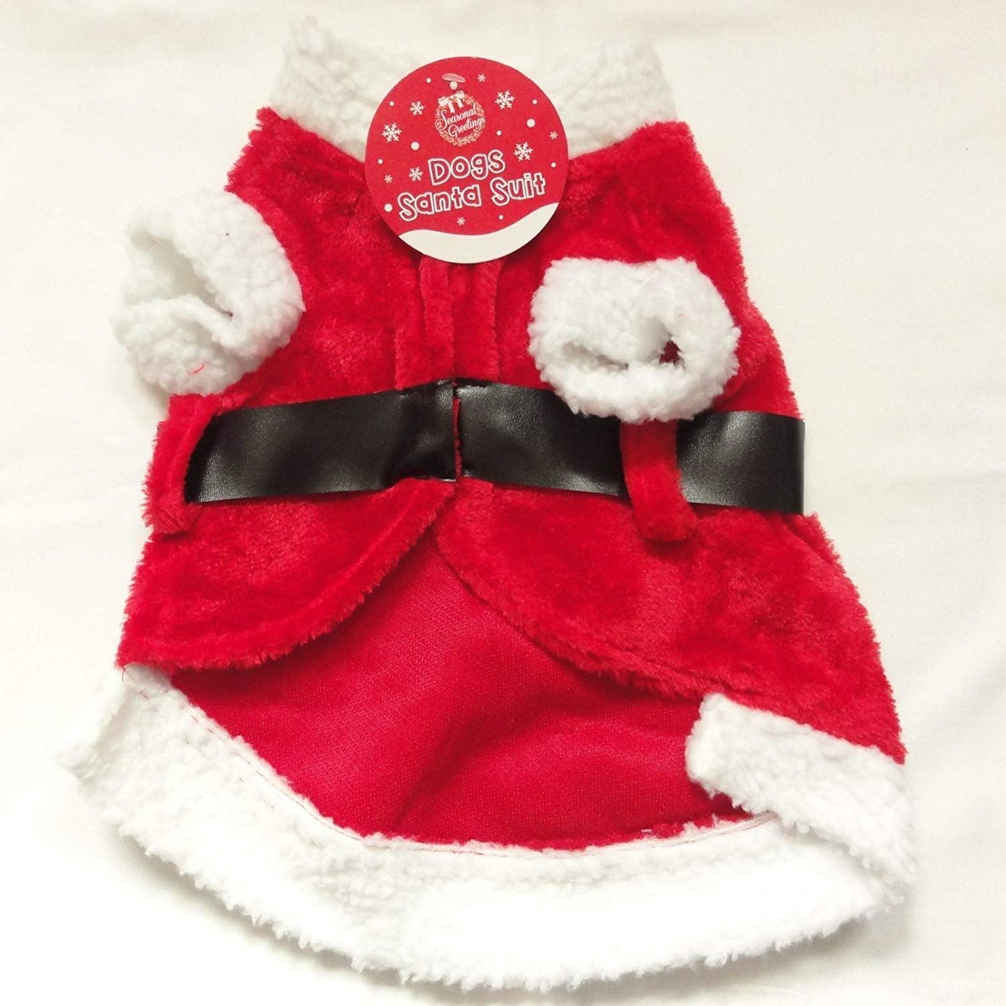 Pet Fancy Dress Costume Dog Cat Outfit Clothes Winter Wear Santa Claus Christmas