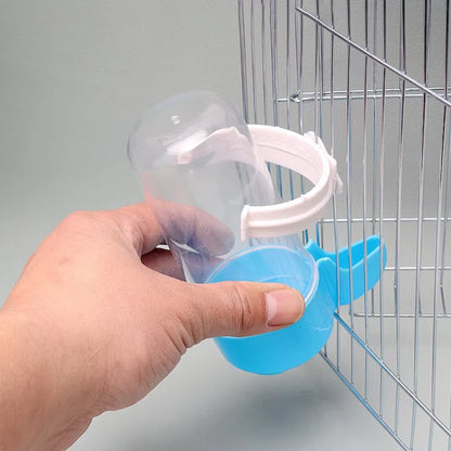120/240/490ML Bird Feeder Automatic Cage Hanging Parrot Feeder Water Dispenser for Small Medium Large Bird Pet Cage Accessories