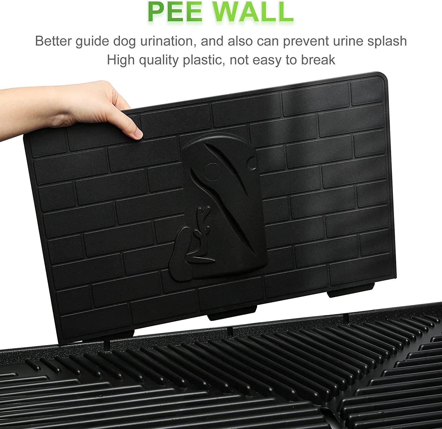 Dog Toilet Indoor Puppy Training Pad, Dog Potty Pet Training Grass Mat, Removable Waste Tray for Easier Clean Up, Non-Toxic Artificial Turf, (76×51 Cm)