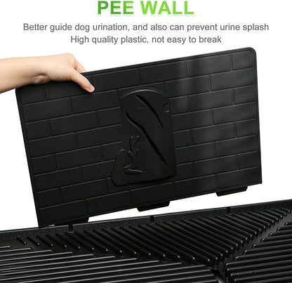 Dog Toilet Indoor Puppy Training Pad, Dog Potty Pet Training Grass Mat, Removable Waste Tray for Easier Clean Up, Non-Toxic Artificial Turf, (76×51 Cm)