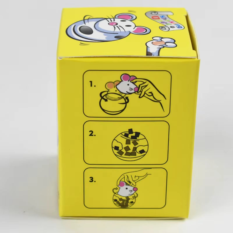 Interactive Cat Food Dispenser - Mouse-Shaped Rolling Toy Ball for Fun Feeding, Prevents Food Spills & Boredom