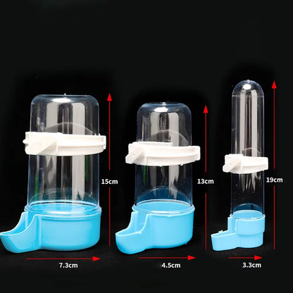 120/240/490ML Bird Feeder Automatic Cage Hanging Parrot Feeder Water Dispenser for Small Medium Large Bird Pet Cage Accessories