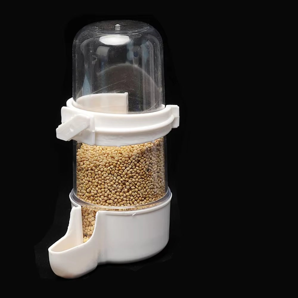 120/240/490ML Bird Feeder Automatic Cage Hanging Parrot Feeder Water Dispenser for Small Medium Large Bird Pet Cage Accessories