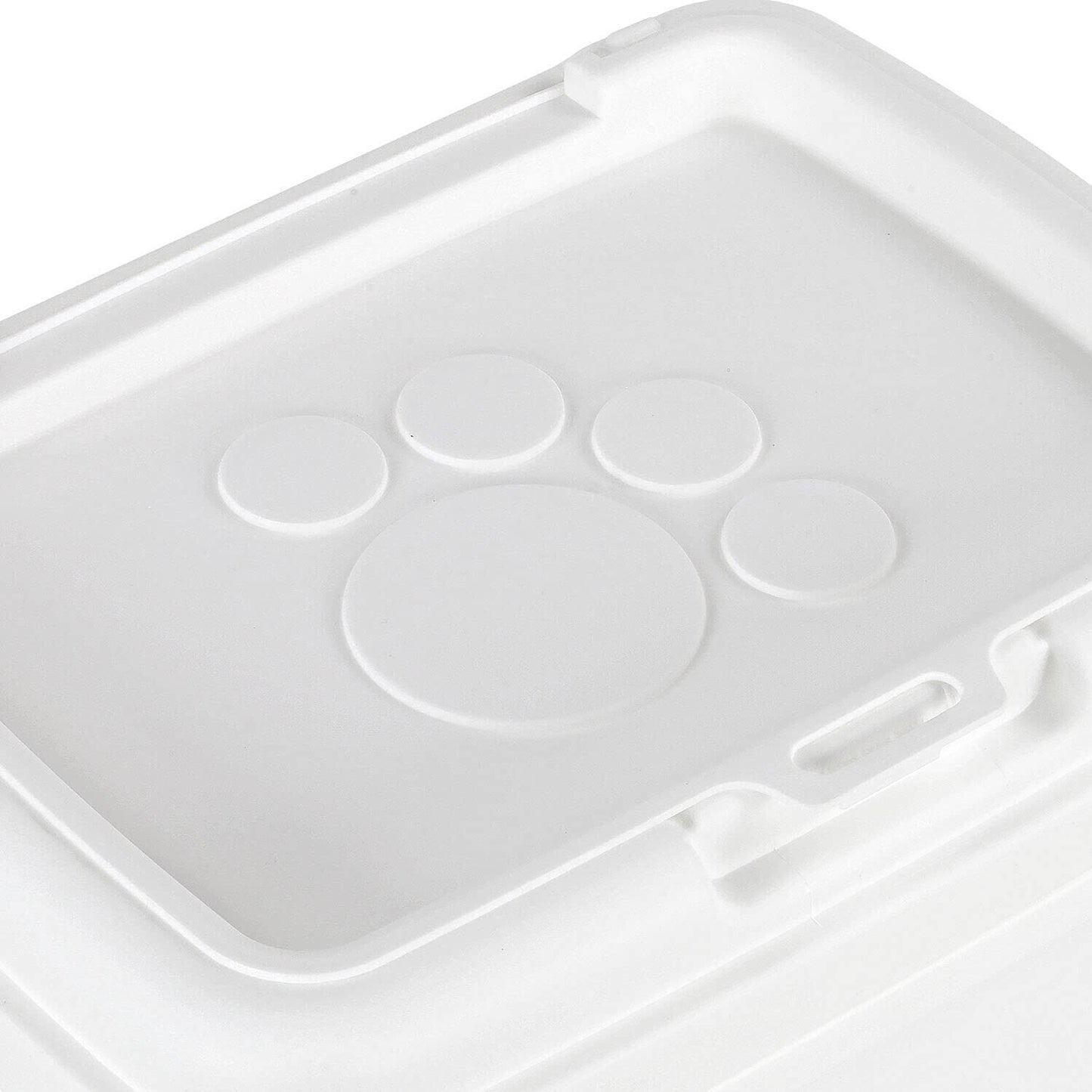 40Litre White Pet Food Dry Container Animal Cat Dog Storage Bin Box Scoop Basket