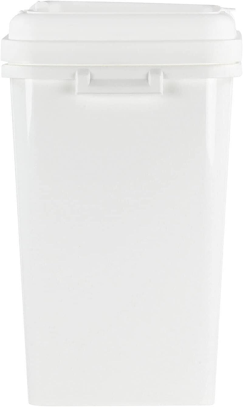 40Litre White Pet Food Dry Container Animal Cat Dog Storage Bin Box Scoop Basket