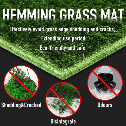 Large Dog Potty with Tray & 2 Artificial Grass Patches 30''X20'' Indoor/Outdoor Puppy Pad with Reusable Pee Baffle & Turf Grass Training Pads